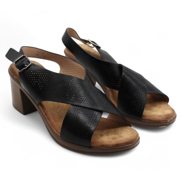 Women S Lala Cross Strap Heeled Sandals - Picture 2 of 7